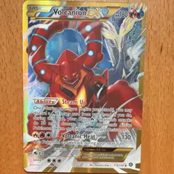 Pokemon Volcanion EX 115/114 Secret Rare Full Art Holo XY Steam Siege Card - Image 1