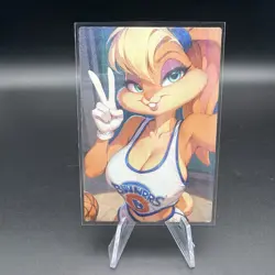 Lola Bunny Holographic Anime Collectible Trading Card - Image 1