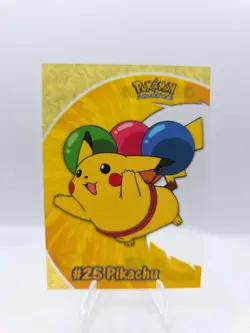 Pikachu Pokemon Card - Topps TV Series 2 - PC1 - Clear Plastic Chase Card - Image 1