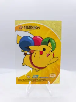 Pikachu Pokemon Card - Topps TV Series 2 - PC1 - Clear Plastic Chase Card - Image 2