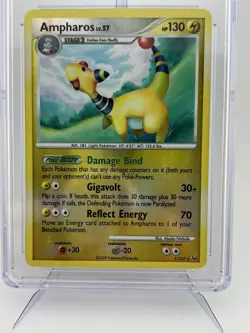 AMPHAROS 1/127 Platinum REVERSE HOLO RARE Pokemon TCG Card Graded CGC 7.5 - Image 2