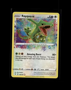 Rayquaza 138/185 SWSH04: Vivid Voltage Pokemon Card NM - Image 1