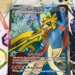 Hop's Zacian EX Holo Pokemon Card 176/159 Journey Together Series - Image 3