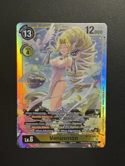 Bandai Digimon Card Game Venusmon BT10-042 BT-10 SR Holo Mega Lv.6 12000 DP EN - Image 1