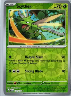 Scyther 151 123/165 Uncommon Reverse Holo Near Mint - Pokemon Card - Image 1