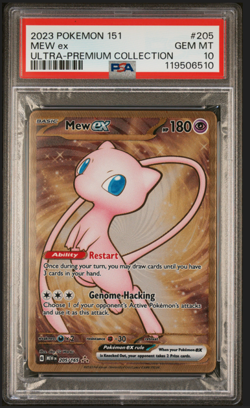 Pokemon Mew ex 151 Ultra-Premium Coll. Gold Metal Promo #205 PSA 10 Gem Mint - Image 1