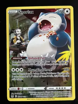 Snorlax Swsh11: Lost Origin Trainer Gallery Ultra Rare Card #TG10/TG30 - Image 1