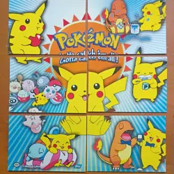 Topps Pokemon TV Animation Edition 6-Card Puzzle Lot Pikachu Jessie James - Image 1