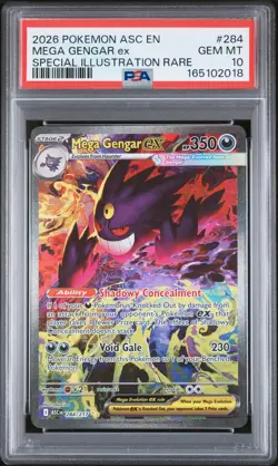 2026 POKEMON ASC EN-ASCENDED HEROES #284 MEGA GENGAR EX PSA 10 - Image 1