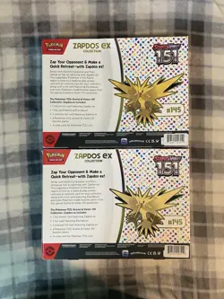 2x Pokemon TCG Scarlet & Violet 151 Zapdos EX Collection Box Sealed New - Image 2