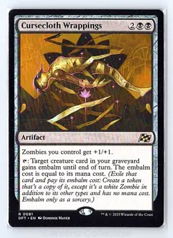 Cursecloth Wrappings Near Mint - Aetherdrift 81 Magic: The Gathering - Image 1