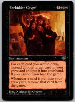 Forbidden Crypt Rare Mirage Magic: The Gathering Lightly Played - Image 1