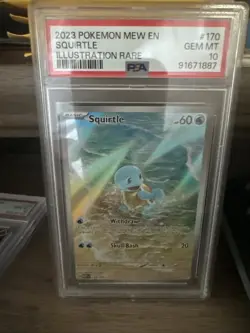 Pokemon Squirtle TCG 170/165 Scarlet & Violet Holo Illustration Rare Psa 10 - Image 1