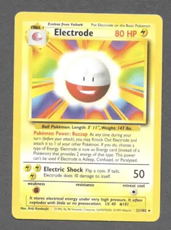 POKEMON BASE SET CARD 21/102 Electrode - Image 1