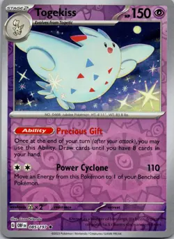Togekiss 085/197 Rare Obsidian Flames Pokemon Reverse Holo Near Mint - Image 1