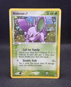 Pokemon TCG Nidoran Male 71/112 Holo EX FireRed & LeafGreen 2004 - Image 1