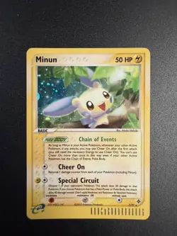 🔥Pokemon 2003 Pokemon TCG NM Minun 7/97 Dragon Holo Rare Holo English Card🔥 - Image 2