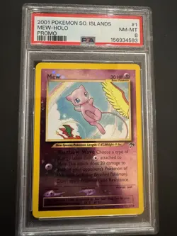 POKEMON 2001 MEW SOUTHERN ISLANDS PROMO #1 PSA 8 - Image 1