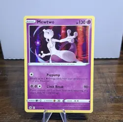 Pokemon TCG Mewtwo 130 HP 059/159 Holo Rare SWSH Crown Zenith Eng - Image 1