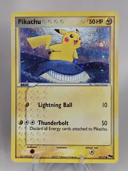 Pikachu 12/17 Holo Inverted Back Error POP Series 5 2007 Pokemon MP - RARE! - Image 1