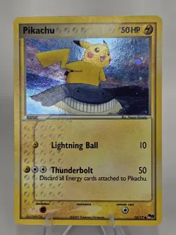 Pikachu 12/17 Holo Inverted Back Error POP Series 5 2007 Pokemon MP - RARE! - Image 2