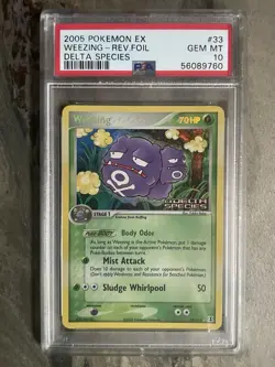 2005 Pokemon EX Delta Species Weezing Reverse Holo #33/113 PSA 10 - Image 1
