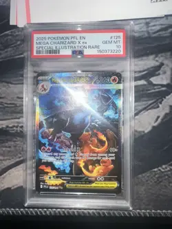 PSA 10 Mega Charizard X ex 125/094 Phantasmal Flames SIR 2025 EN Holo - Image 1