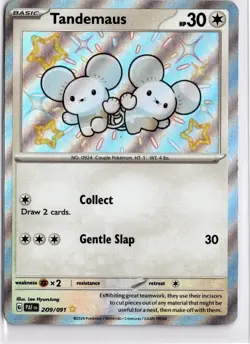 Tandemaus 209/091 Shiny Rare Paldean Fates Pokemon Near Mint - Image 1
