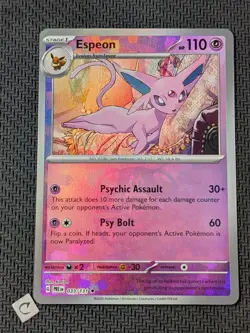 Espeon 033/131 (Master Ball) Prismatic Evolutions Holo Rare Pokemon TCG NM - Image 1