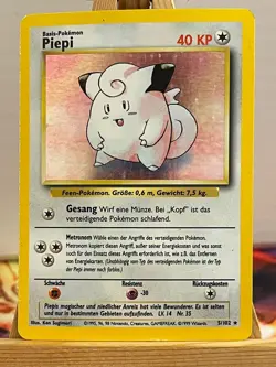 Piepi 5/102 Holo Base Set German VG Pokemon - Image 1