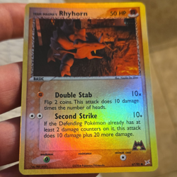 Pokemon TCG Team Magma's Rhyhorn Reverse Holo Common Eng 50HP 67/95 - Image 1