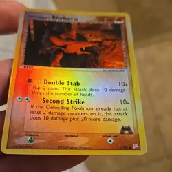 Pokemon TCG Team Magma's Rhyhorn Reverse Holo Common Eng 50HP 67/95 - Image 2