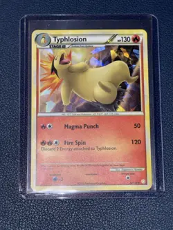 Pokemon HGSS Holo Lot 2: Feraligatr 20/123 & Typhlosion 32/123 Cracked ice holo - Image 3