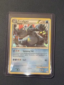 Pokemon HGSS Holo Lot 2: Feraligatr 20/123 & Typhlosion 32/123 Cracked ice holo - Image 4