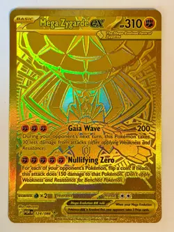 Pokemon Mega Zygarde Ex GOLD 124/088 ~ Fast Free Shipping USA - Image 1