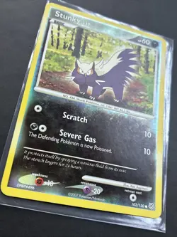 Pokemon TCG Stunky Diamond Pearl 102/130 Reverse Holo LP - Image 5