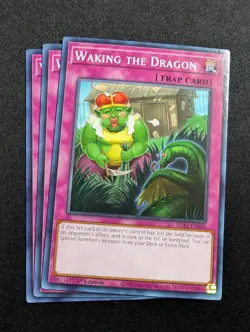 Yugioh - 3x Waking the Dragon SDAZ-EN040 1st Common NM - Image 1