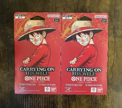 One Piece Carrying On His Will Sleeved Booster Pack (Lot of 2) OP-13 ENGLISH - Image 1