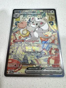 Cinccino ex 119/086 Chaos Rising SIR English Pokemon TCG - Image 1
