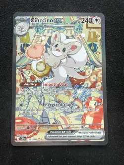 Pokemon TCG Cinccino EX 119/086 SIR - Mega Evolution Chaos Rising - Image 1