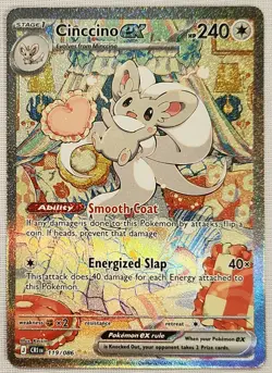 2026 Pokemon TCG Cinccino ex 119/086 SIR Chaos Rising Excellent-NM/M - Image 1