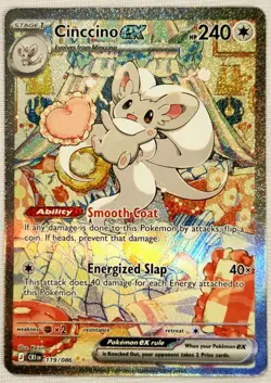 2026 Pokemon TCG Cinccino ex 119/086 SIR Chaos Rising Excellent-NM/M - Image 2