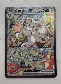 Cinccino ex 119/086 Chaos Rising SIR Full Art Pokemon TCG - Image 1