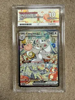 Cinccino ex SIR (119/086) - Pokemon TCG -Chaos Rising - ACE 10 Perfect Subgrades - Image 1