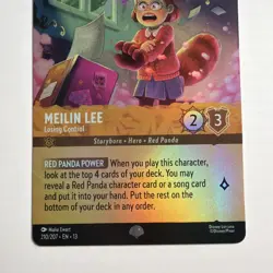 Meilin Lee - Losing Control 210/204 Epic Holo Attack of the Vine! Disney Lorcana - Image 4