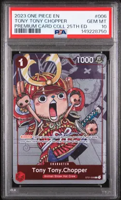 2023 ONE PIECE PREMIUM CARD COLLECTION 25TH EDITION TONY TONY CHOPPER PSA 10 - Image 1