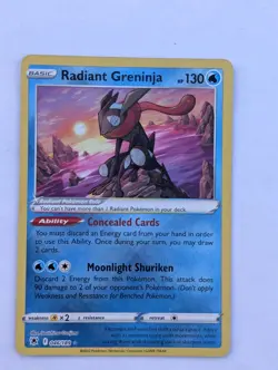 Pokemon TCG Radiant Greninja Astral Radiance Holo Card 046/189 - Image 1