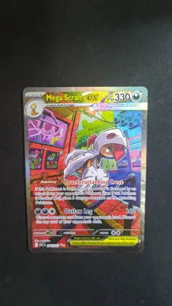 Mega Scrafty Ex 285/217 SIR Special Illustration Ascended Heroes Pokemon Card 3 - Image 4