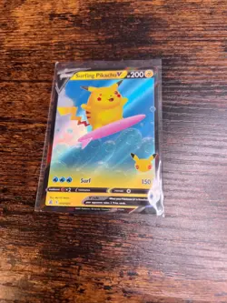 Lot Of 4 Pikachu Max Surfer Surf Moltres Gold Card With Tin Case Trading Game - Image 3