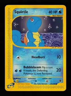 Squirtle 132/165 Common Expedition Base Set Pokemon Cards - Image 1